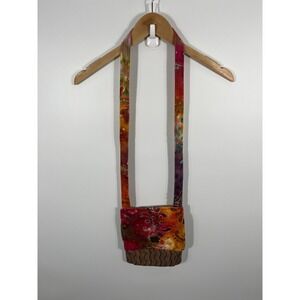 Womens Tie-Dye Bag Multicolor Embroidered Hippie Granola Forest Fairy‎